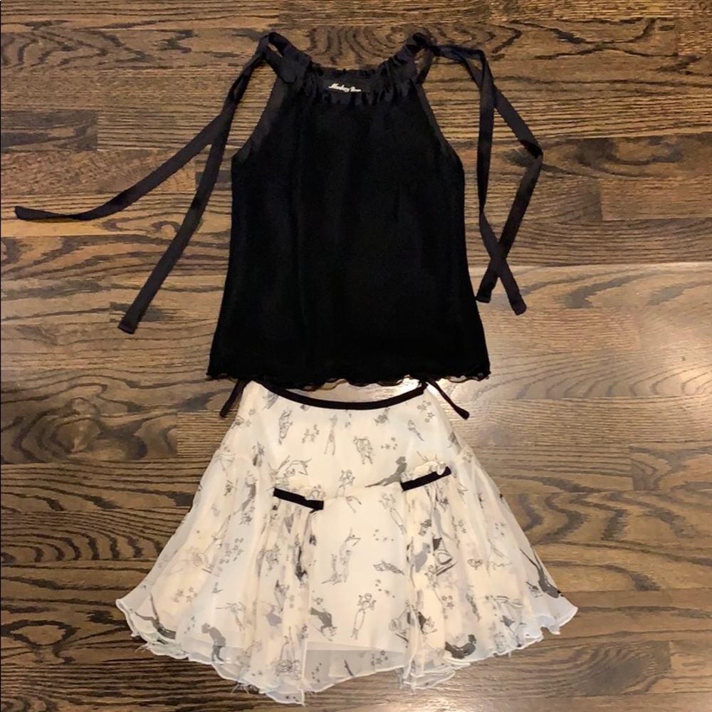 Monkey Wear 2-Piece Silk Outfit Size 8